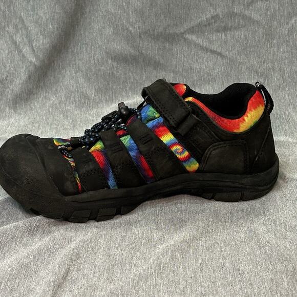 Keen Kids Size 3 Unisex Newport Black tie Dye Athletic water hiking Shoes - Picture 9 of 16